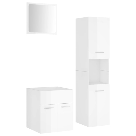 Brooks Wooden Bathroom Furniture Set In White