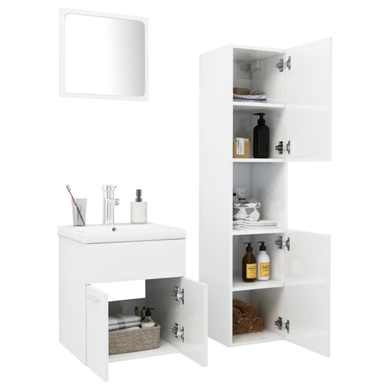 Brooks Wooden Bathroom Furniture Set In White