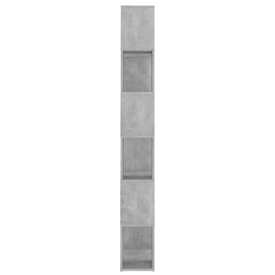 Brooks Wooden Bookcase With 6 Compartments In Concrete Effect