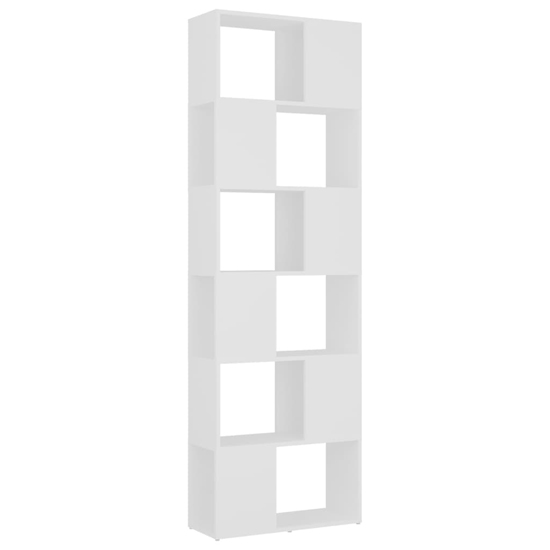 Brooks Wooden Bookcase With 6 Compartments In White