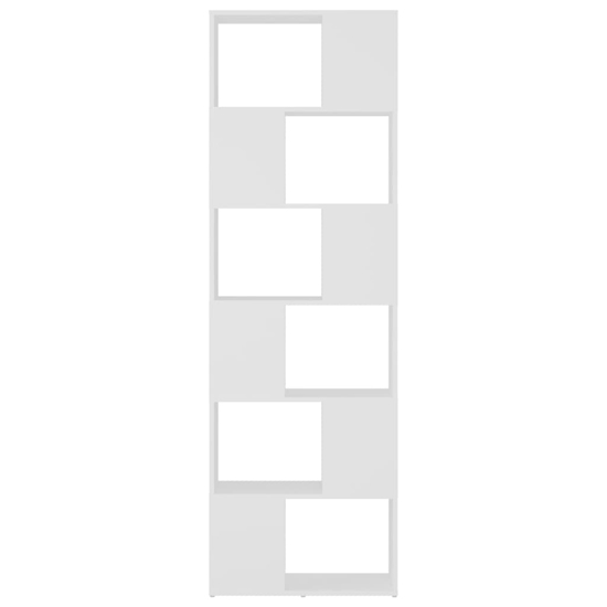 Brooks Wooden Bookcase With 6 Compartments In White