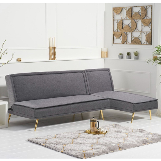 Brossard Linen 3 Seater Corner Chaise Sofa Bed In Grey_2