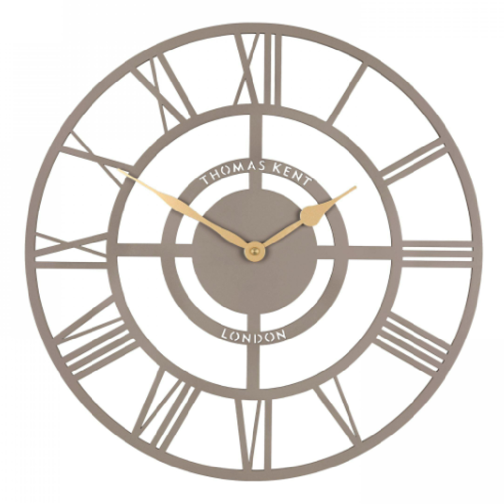 Brossard Wooden Round Wall Clock In Sparrow