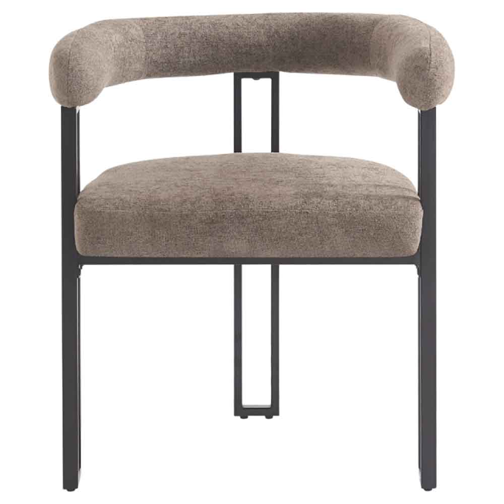 Bruges Fabric Dining Chair In Pair - Taupe