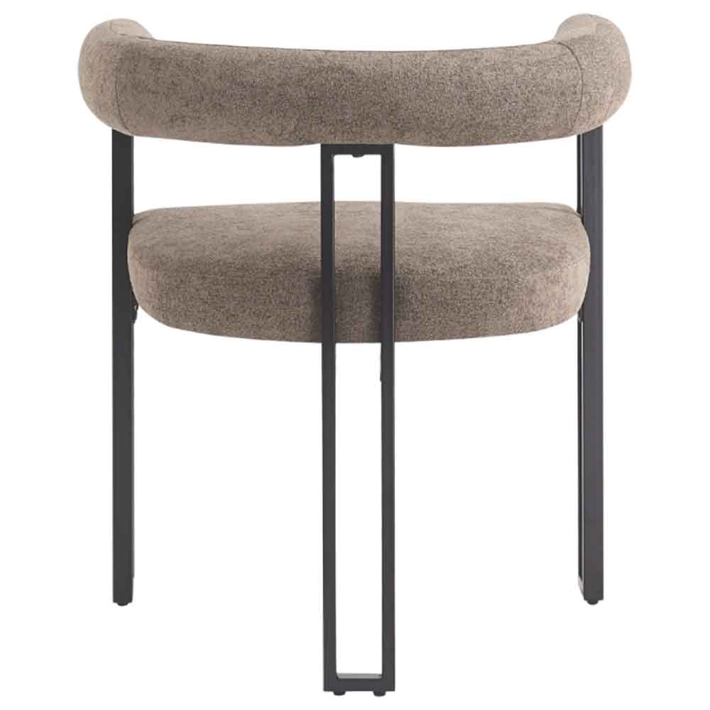 Bruges Fabric Dining Chair In Pair - Taupe