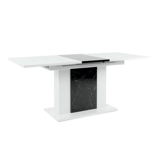 Brugge Extending Dining Table In White High Gloss Royal Marble_2