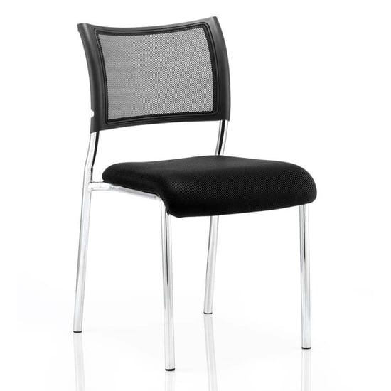 Brunswick Chrome Frame Office Visitor Chair In Black No Arms