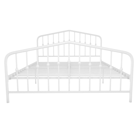Brunswick Metal Double Bed In White