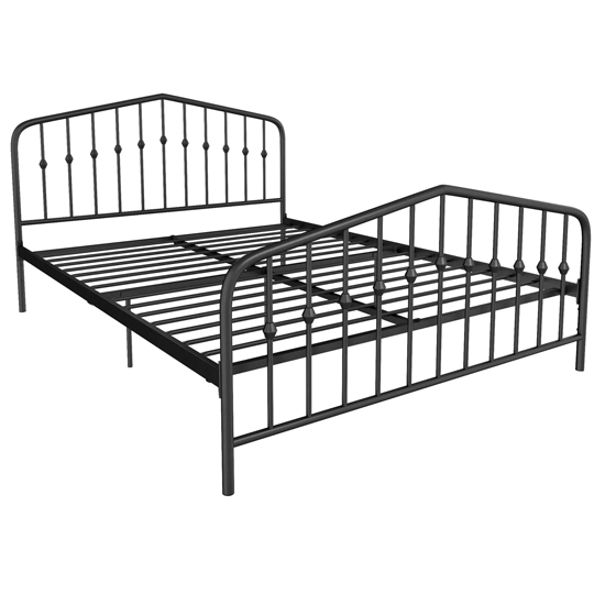 Brunswick Metal King Size Bed In Black