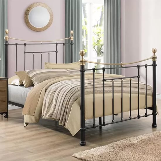 Read more about Brunt metal double bed in black
