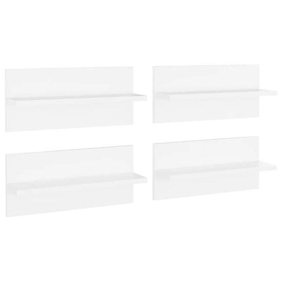 Bryce Set Of 4 Wooden Wall Shelf In White Furniture in Fashion