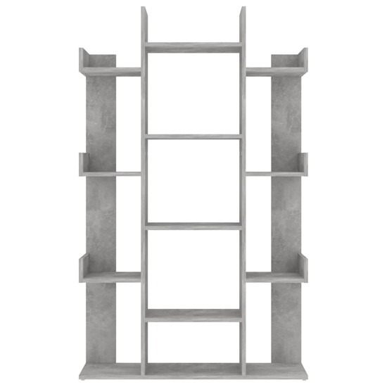 Bryson Wooden Bookcase With 13 Compartments In Concrete Effect