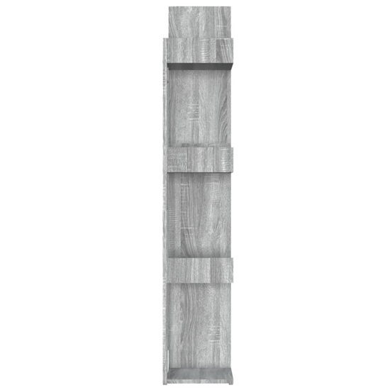 Bryson Wooden Bookcase With 13 Compartments In Grey Sonoma Oak