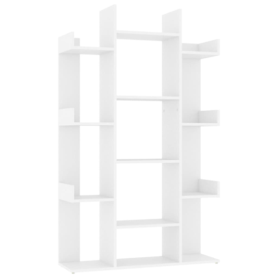 Bryson Wooden Bookcase With 13 Compartments In White