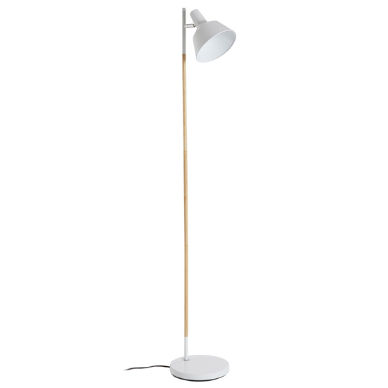 Bryton White Metal Floor Lamp With Natural Wood Stand_2