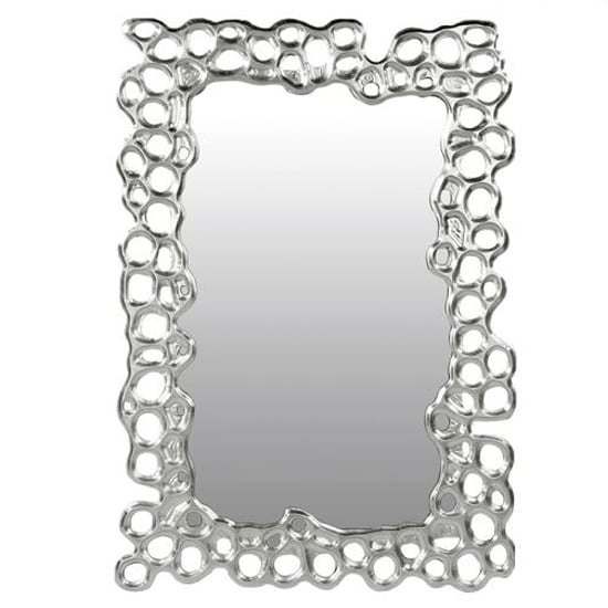 Photo of Bubble wall bedroom mirror in silver frame