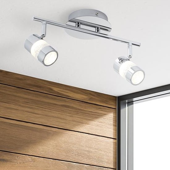 Read more about Bubbles led 2 lights bathroom spotlight in chrome
