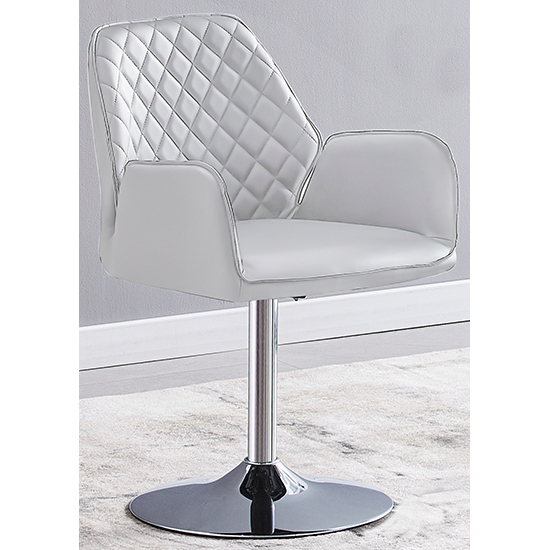 Bucketeer White Faux Leather Dining Chairs In Pair_2