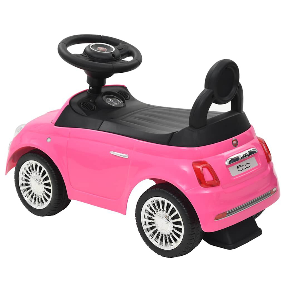 Buckeye Plastic Kids Fiat 500 Ride-on Car - Pink Black