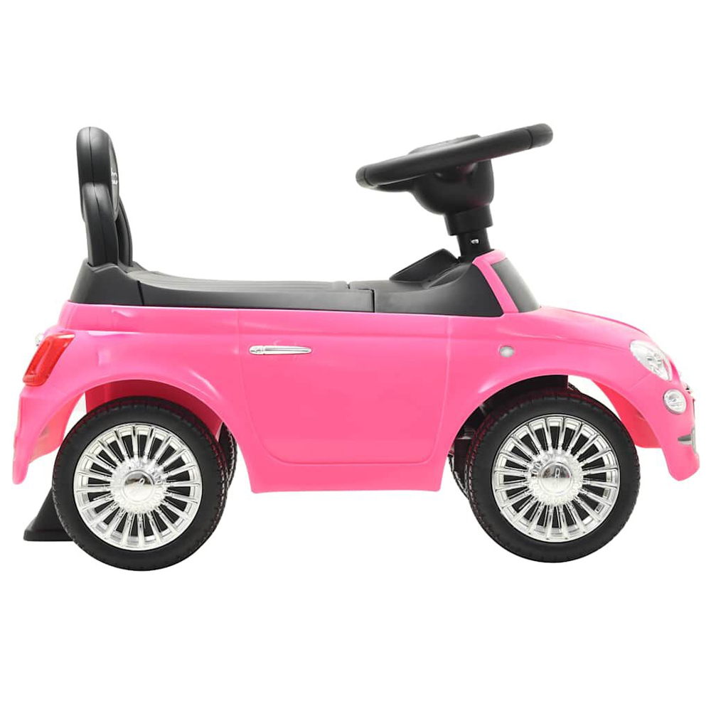 Buckeye Plastic Kids Fiat 500 Ride-on Car - Pink Black
