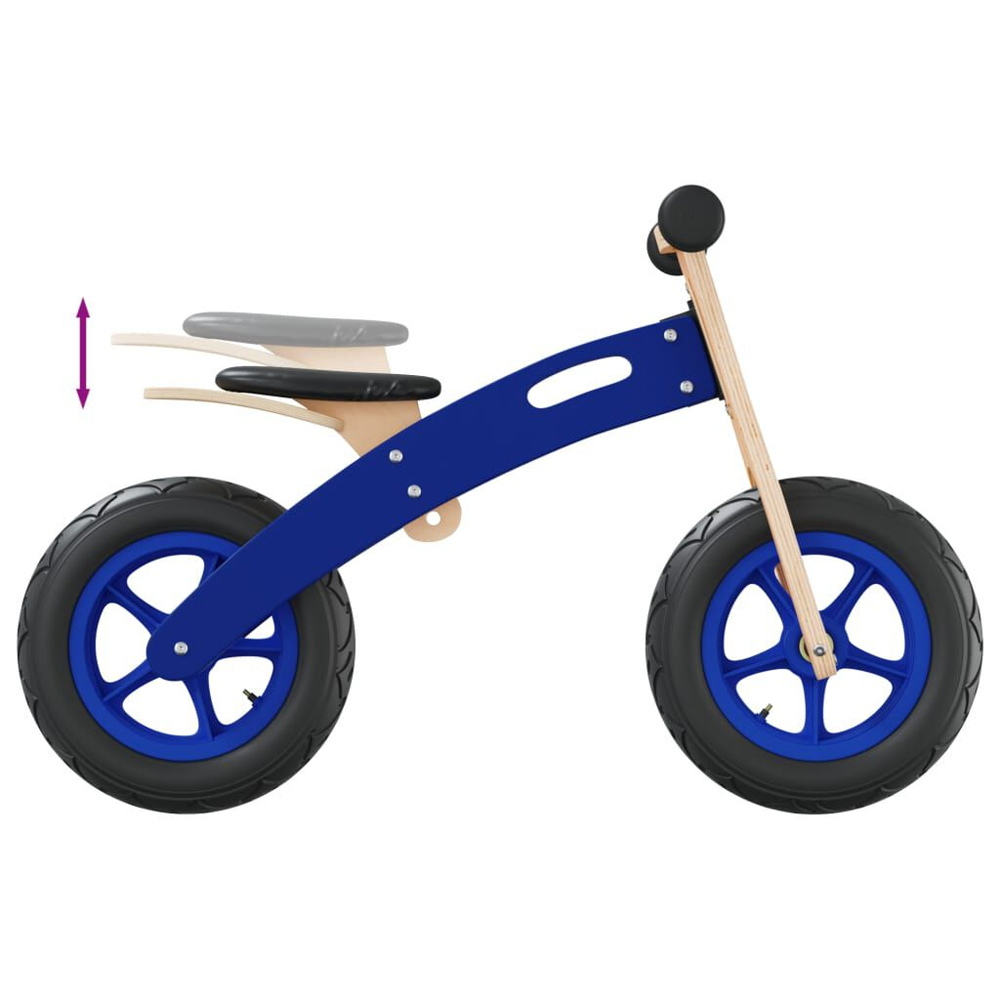 Buckeye Plywood Balance Bike With Air Tyres For Kids - Blue