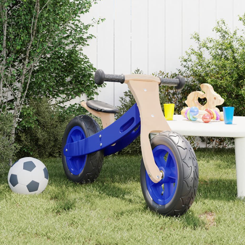Buckeye Plywood Balance Bike With Air Tyres For Kids - Blue
