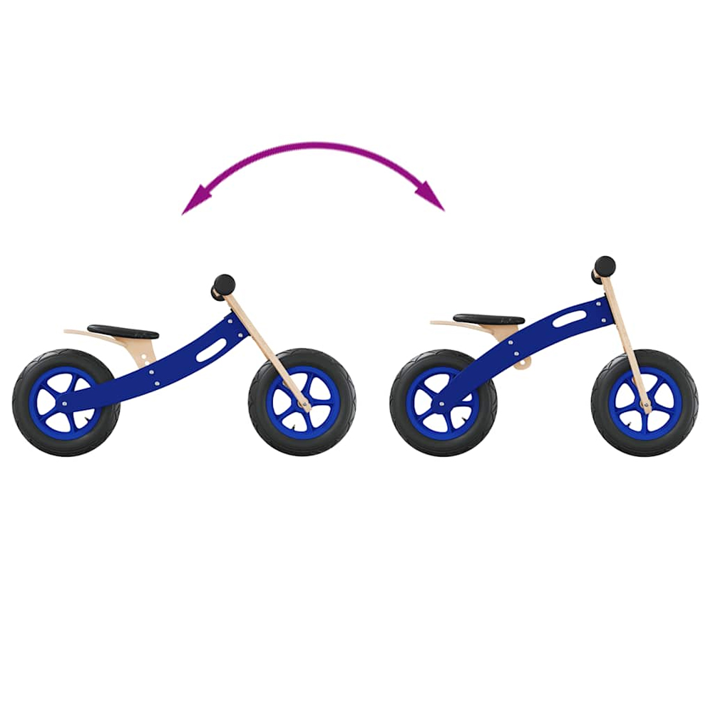 Buckeye Plywood Balance Bike With Air Tyres For Kids - Blue