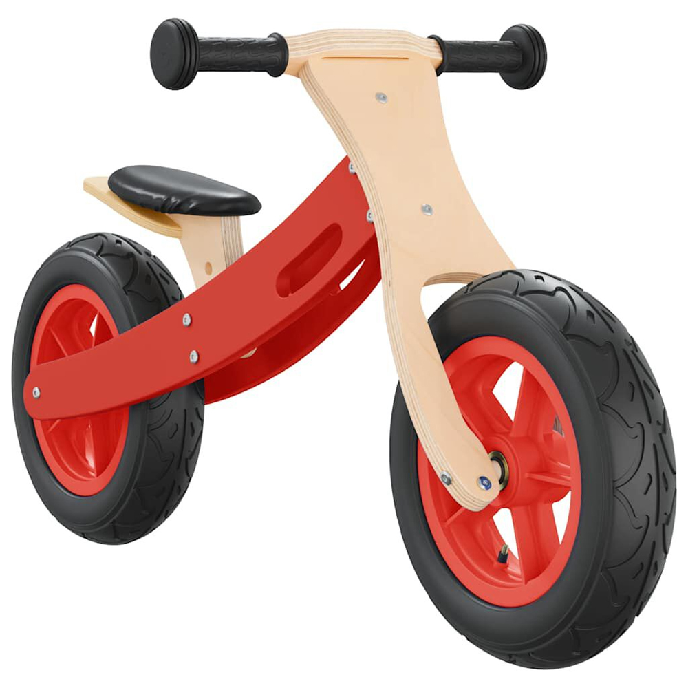 Buckeye Plywood Balance Bike With Air Tyres For Kids - Red