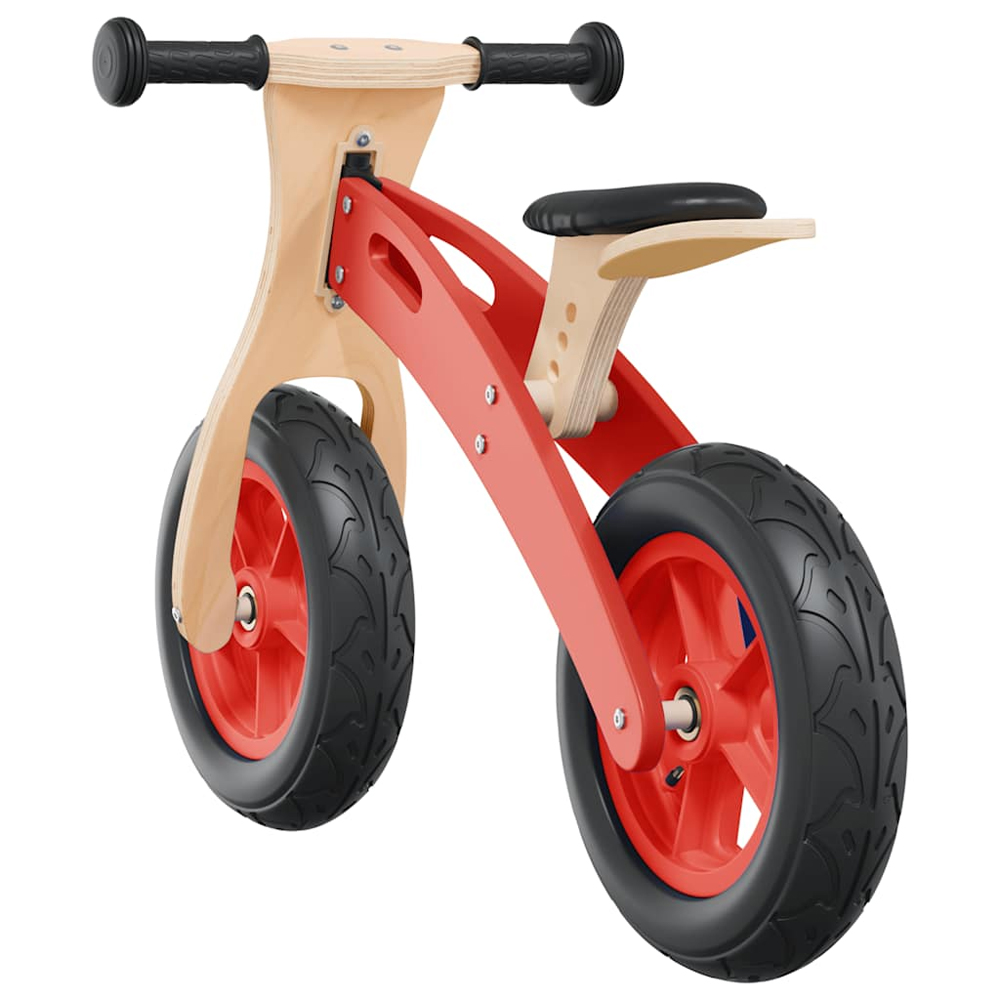 Buckeye Plywood Balance Bike With Air Tyres For Kids - Red