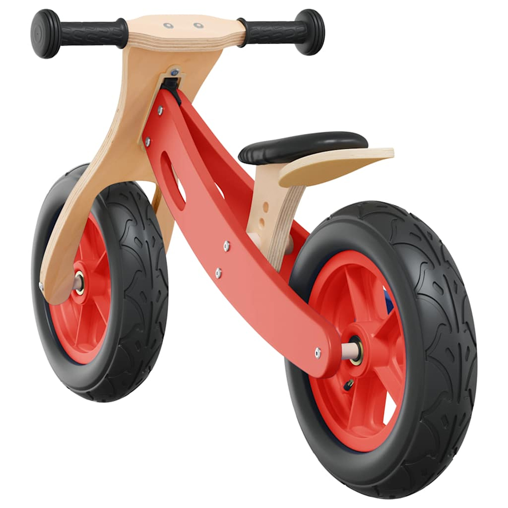 Buckeye Plywood Balance Bike With Air Tyres For Kids - Red