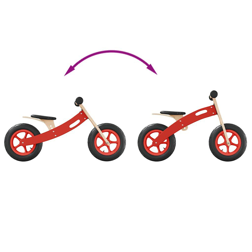 Buckeye Plywood Balance Bike With Air Tyres For Kids - Red