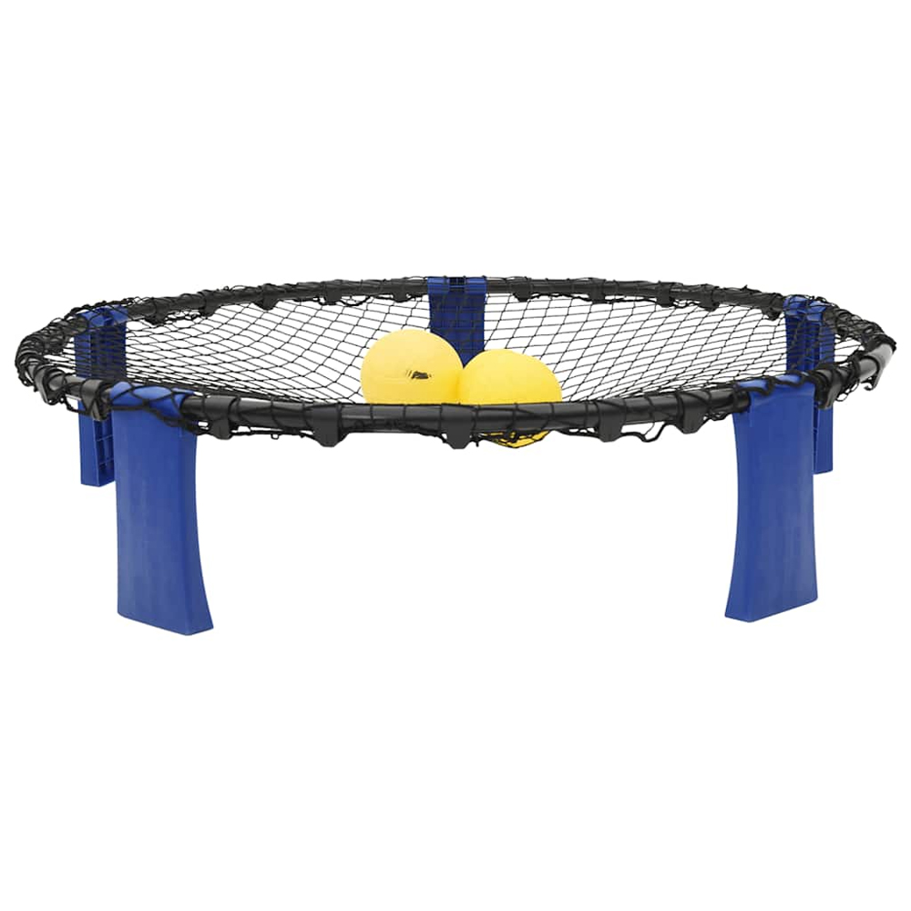 Buckeye Polyester Roundnet Set of 3 Balls With Extra Pump - Blue Black