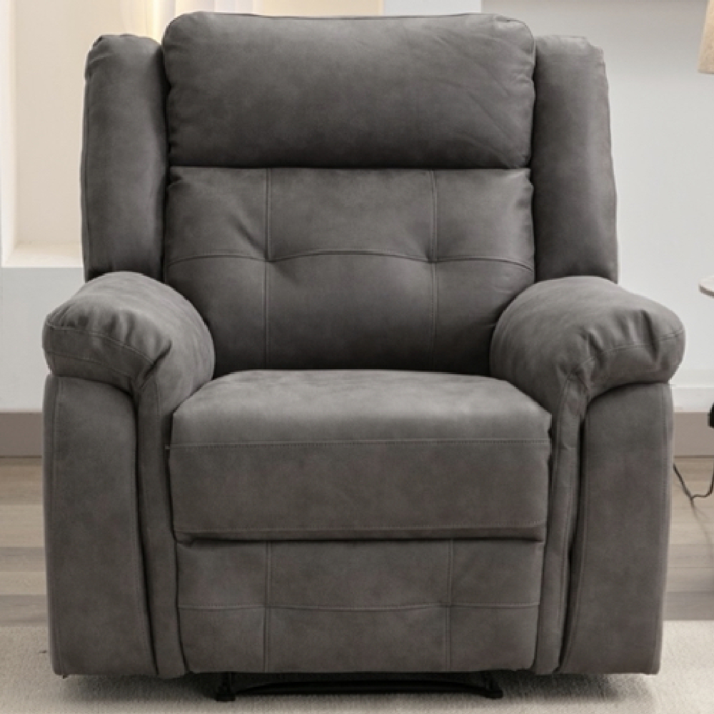 Budva Fabric Recliner Sofa Suite In Dark Grey