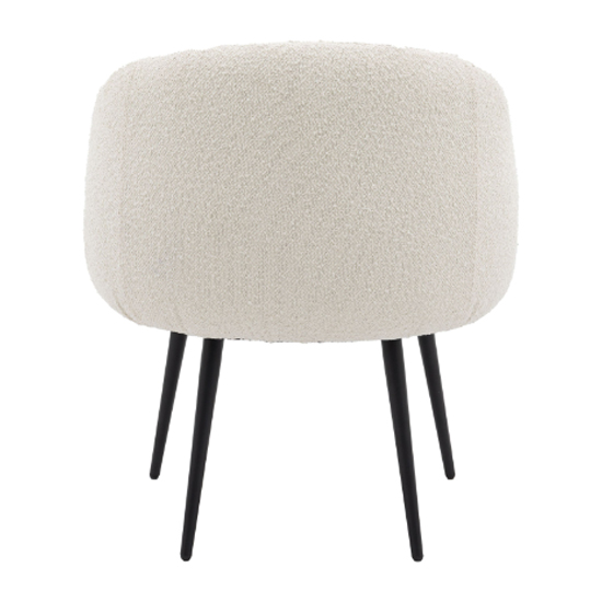 Bugaati Fabric Tub Chair With Black Legs In Off White