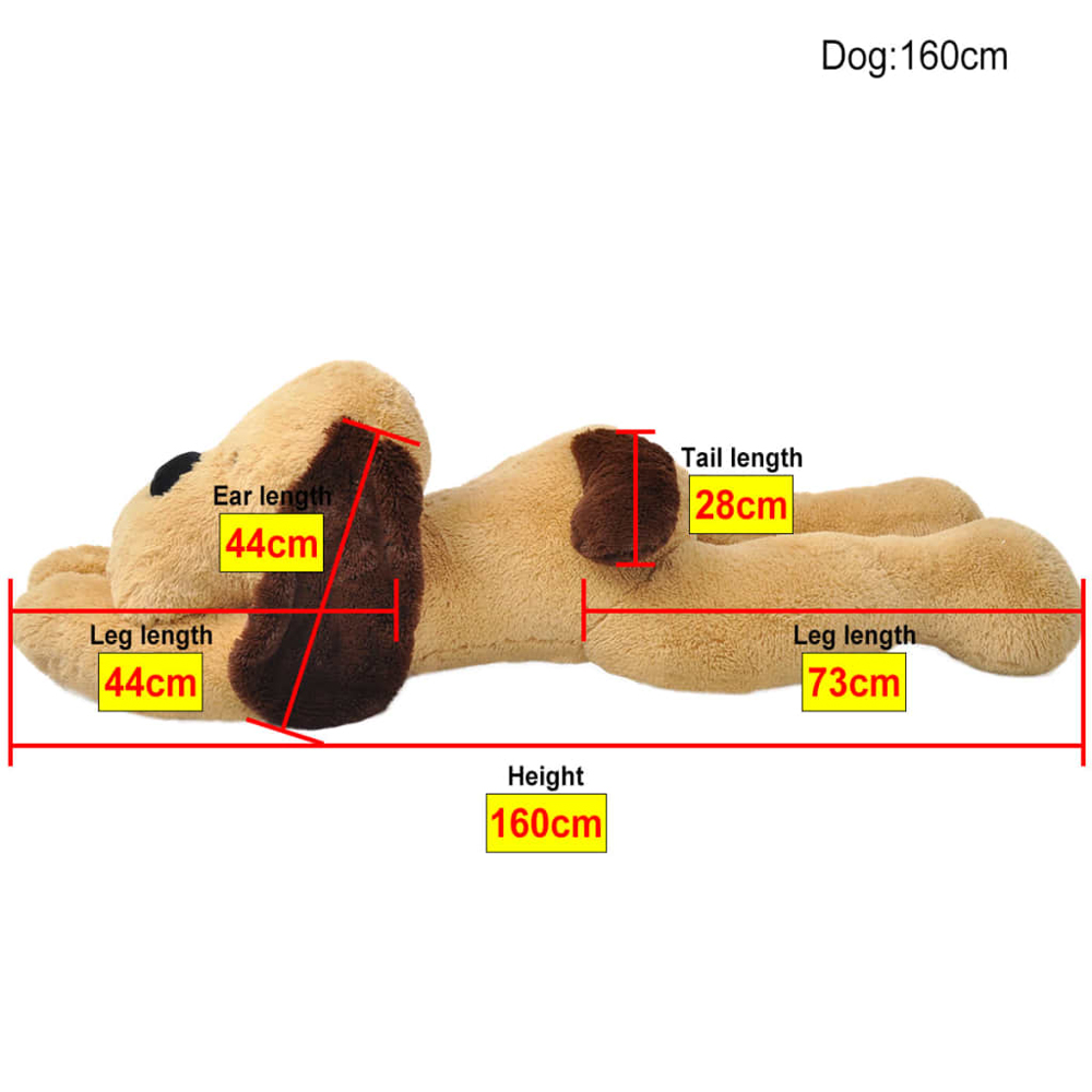 Bulverde 160cm Polyester Plush Dog Cuddly Toy - Brown