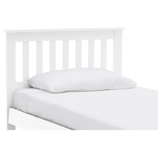 Buntin Wooden Single Size Bed In White Painted Finish_3