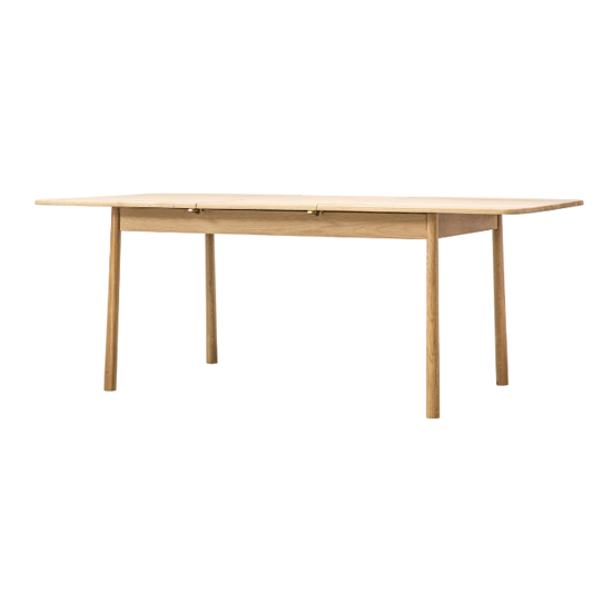 Burbank Extending Oak Wood Dining Table In Oak