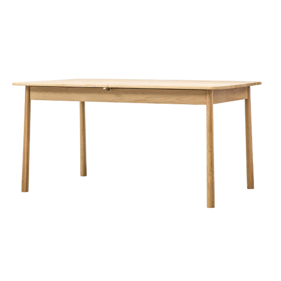 Burbank Extending Oak Wood Dining Table In Oak