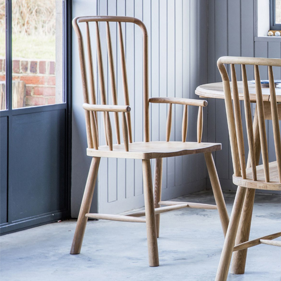 Burbank Oak Wood Carver Dining Chairs In Pair_3