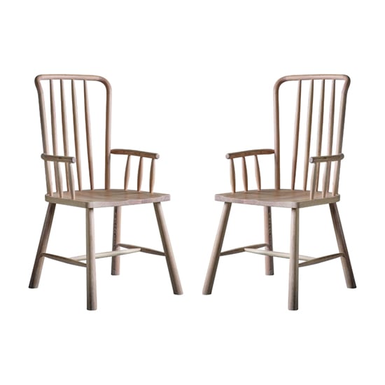 Burbank Oak Wood Carver Dining Chairs In Pair_1