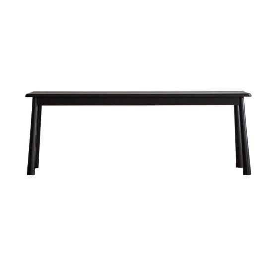 Burbank Oak Wood Dining Bench In Black_4