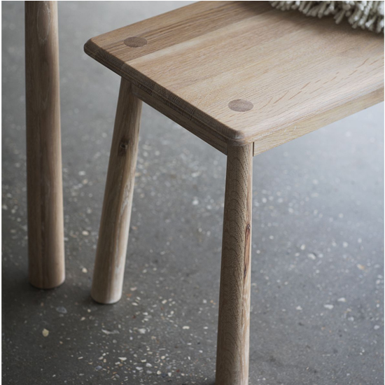 Burbank Oak Wood Dining Bench In Oak