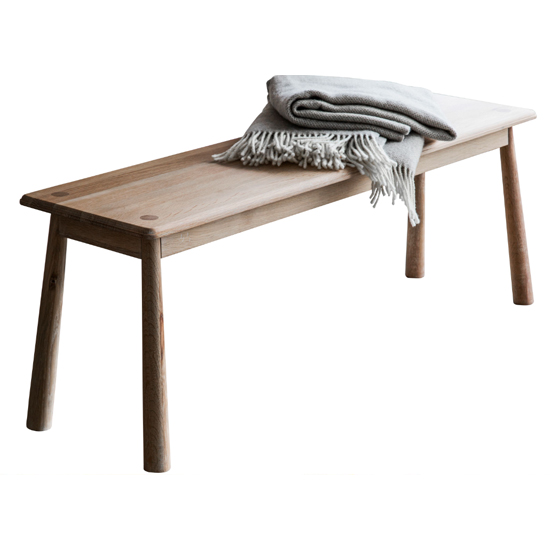 Burbank Oak Wood Dining Bench In Oak