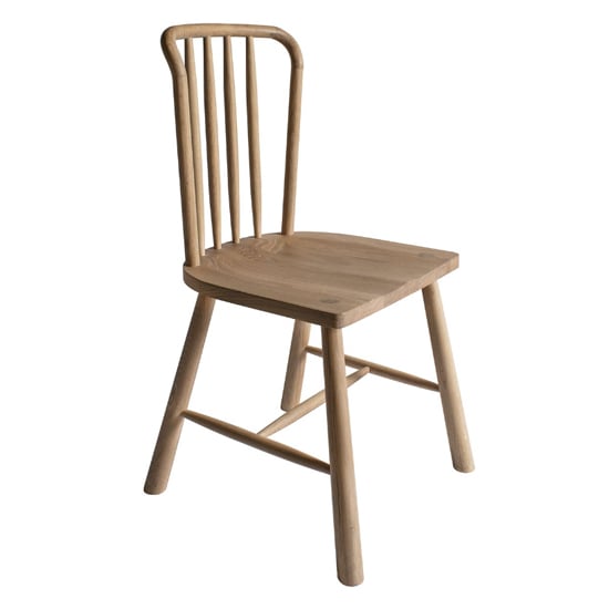 Burbank Oak Wood Dining Chairs In Pair