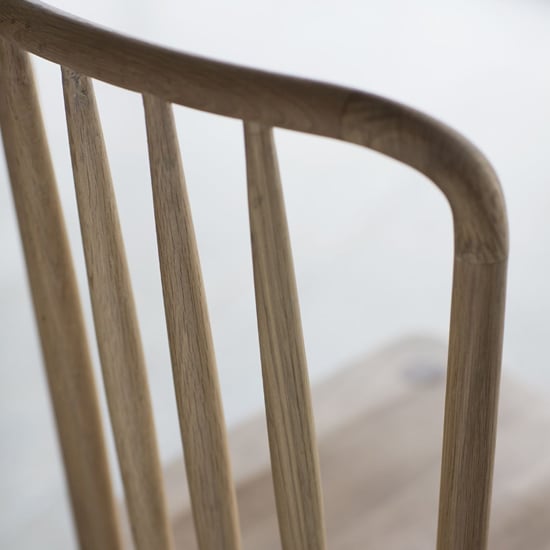 Burbank Oak Wood Dining Chairs In Pair