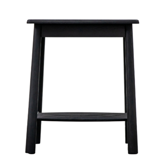 Burbank Oak Wood Side Table In Black Furniture in Fashion
