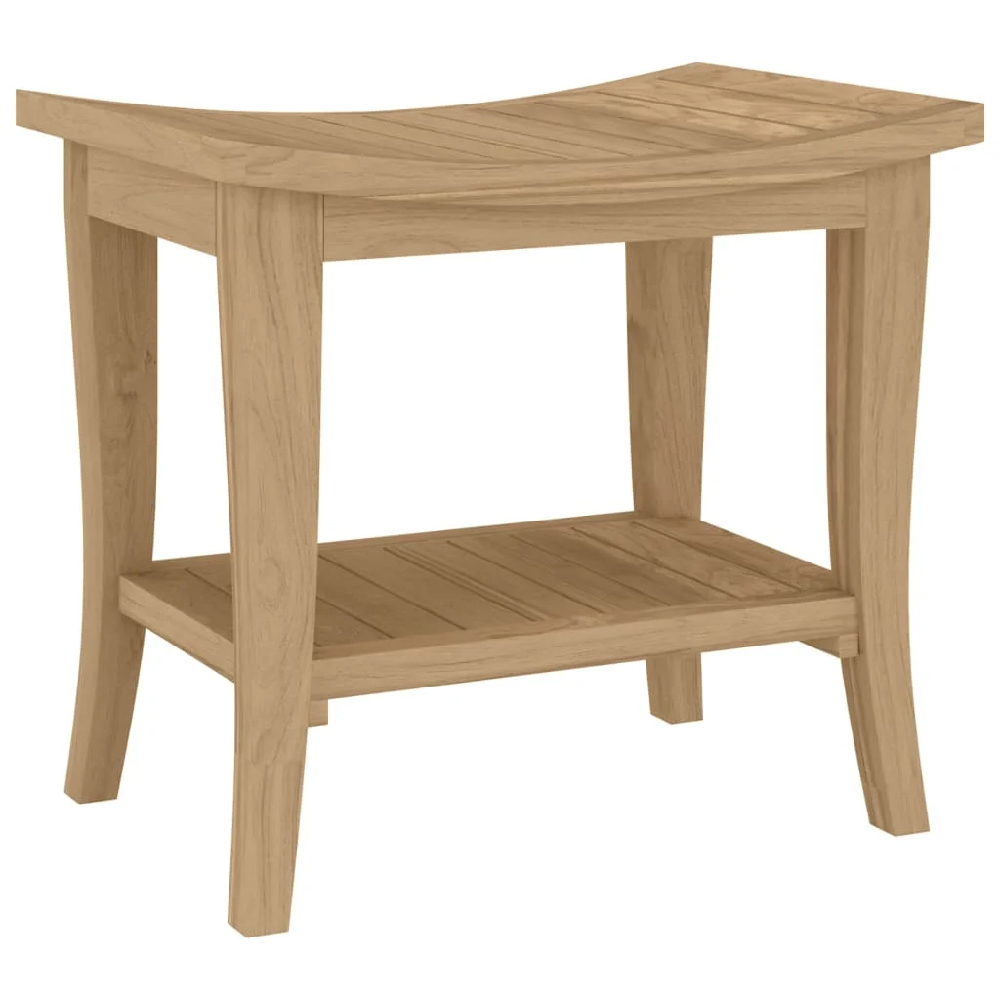 Burbank Wooden Bathroom Side Table In Teak
