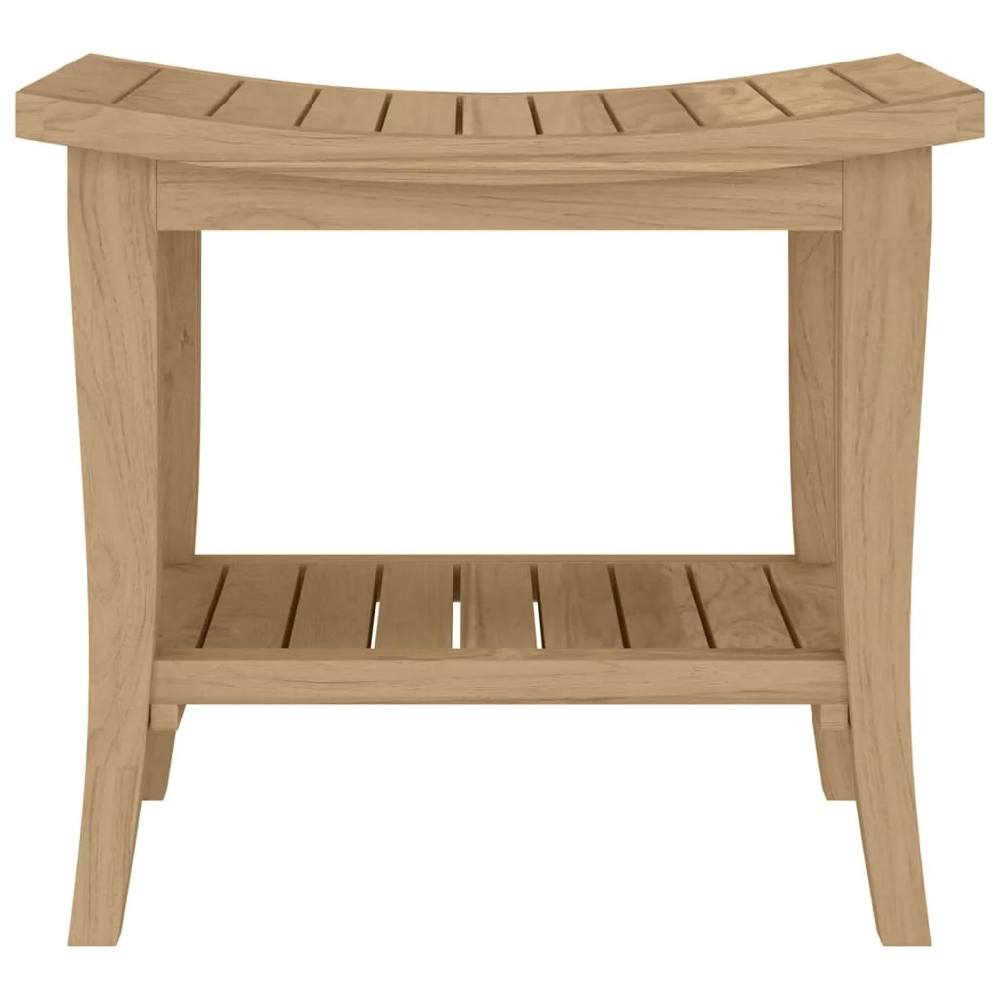 Burbank Wooden Bathroom Side Table In Teak