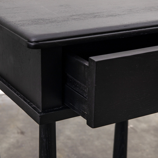 Burbank Wooden Bedside Cabinet With 1 Drawer In Black