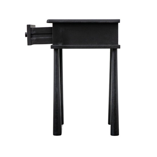 Burbank Wooden Bedside Cabinet With 1 Drawer In Black